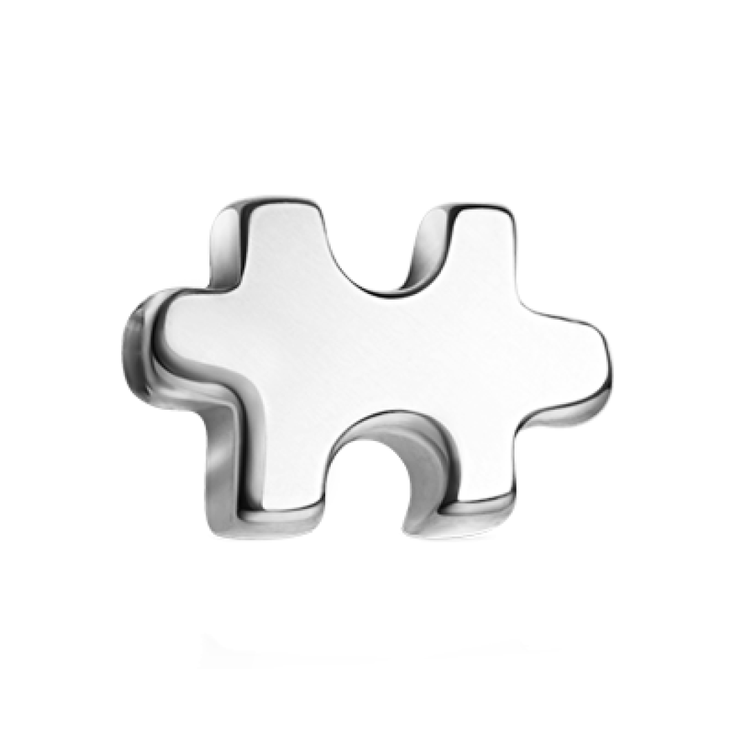 Para bransoletek z charmsami w kształcie elementów puzzli