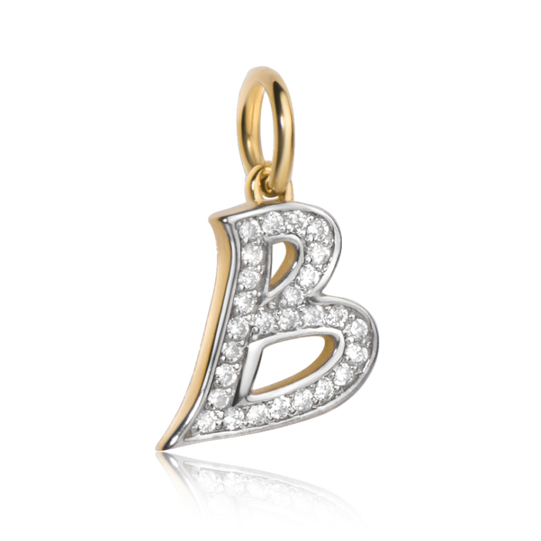 Zawieszka litera «B» srebro 925