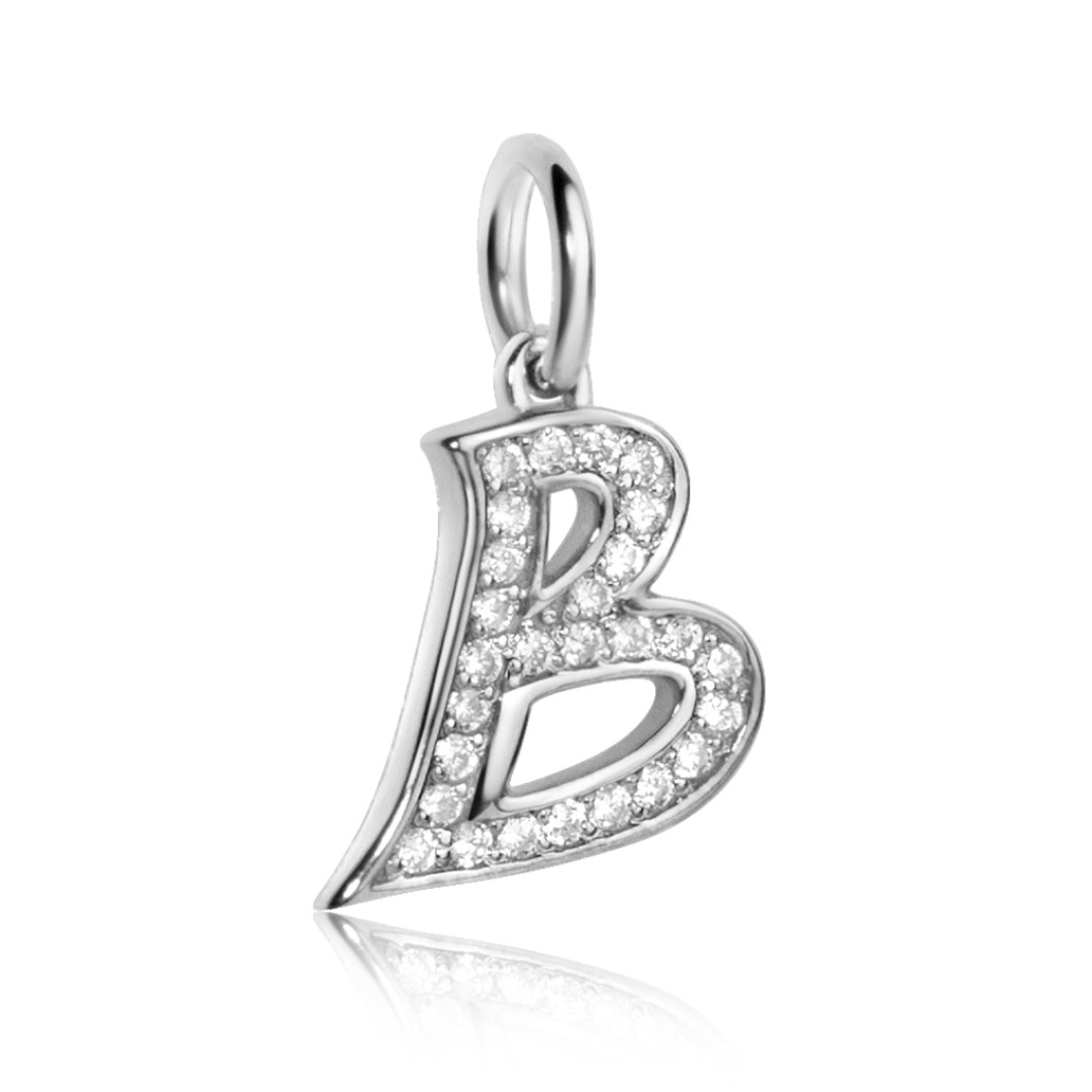 Zawieszka litera «B» srebro 925