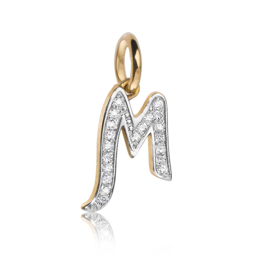 Zawieszka litera «M» srebro 925