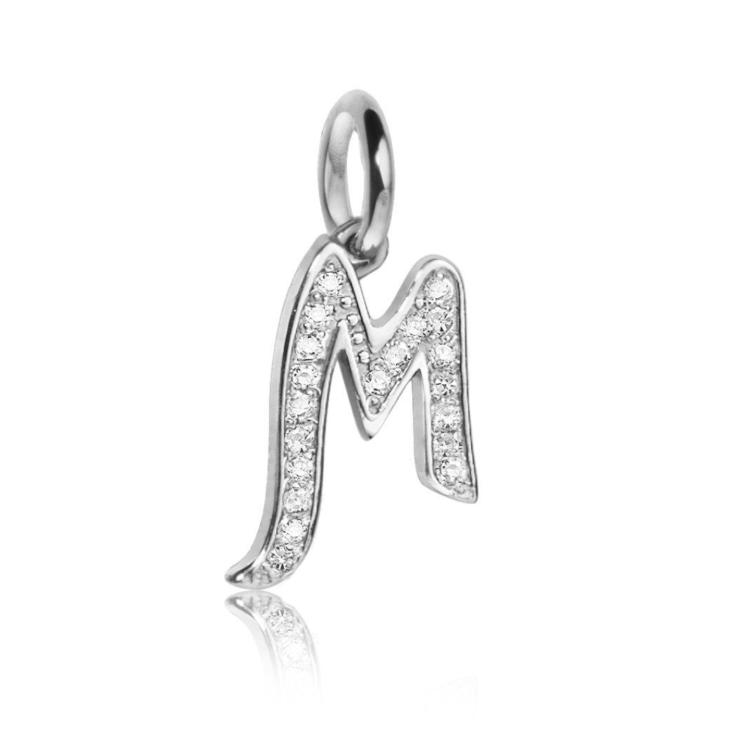 Zawieszka litera «M» srebro 925