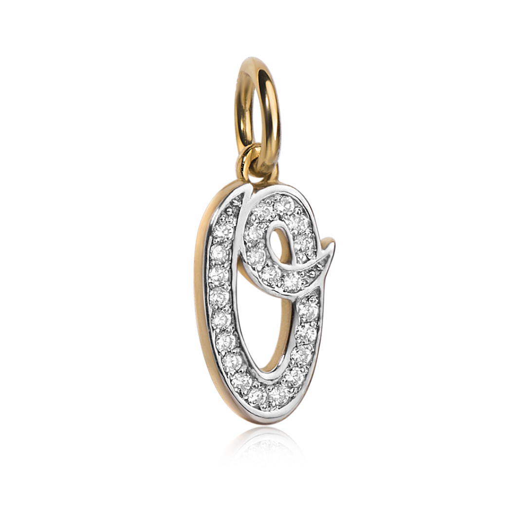 Zawieszka litera «O» srebro 925