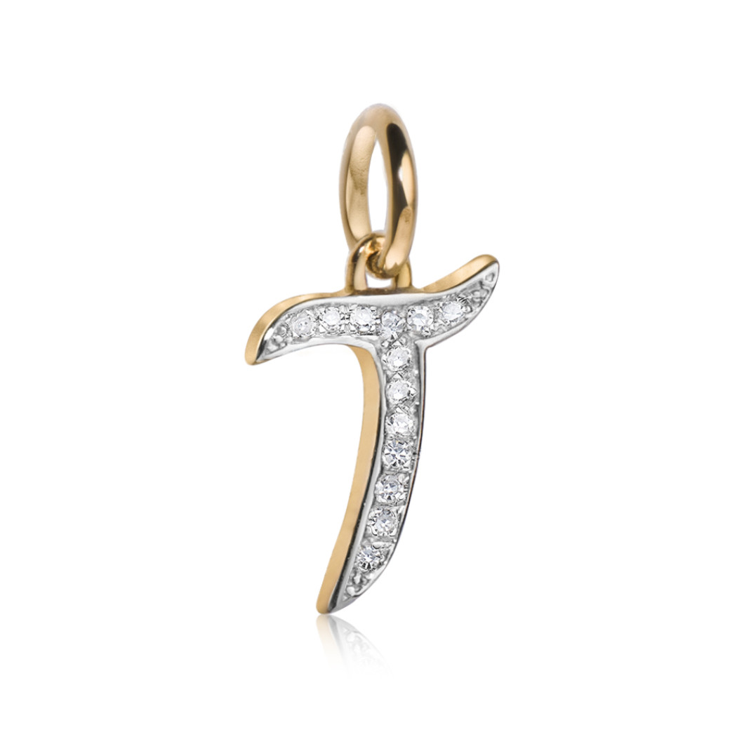 Zawieszka litera «T» srebro 925