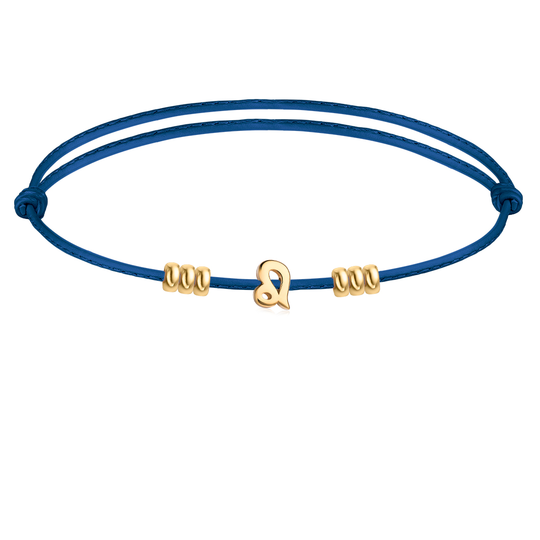Znak zodiaku «Lew» na skórzanym rzemyku