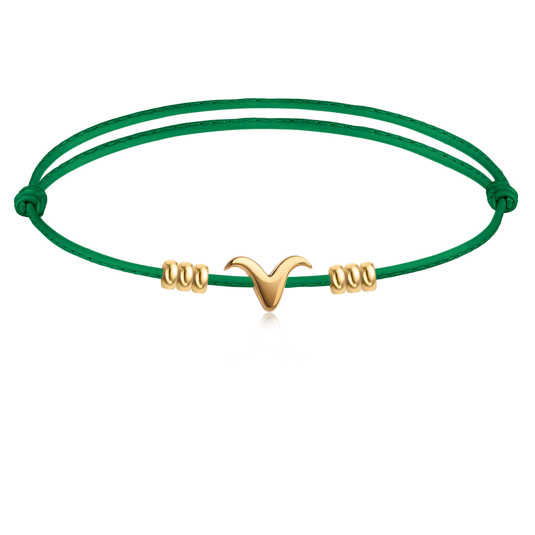 Znak zodiaku «Baran» na skórzanym rzemyku