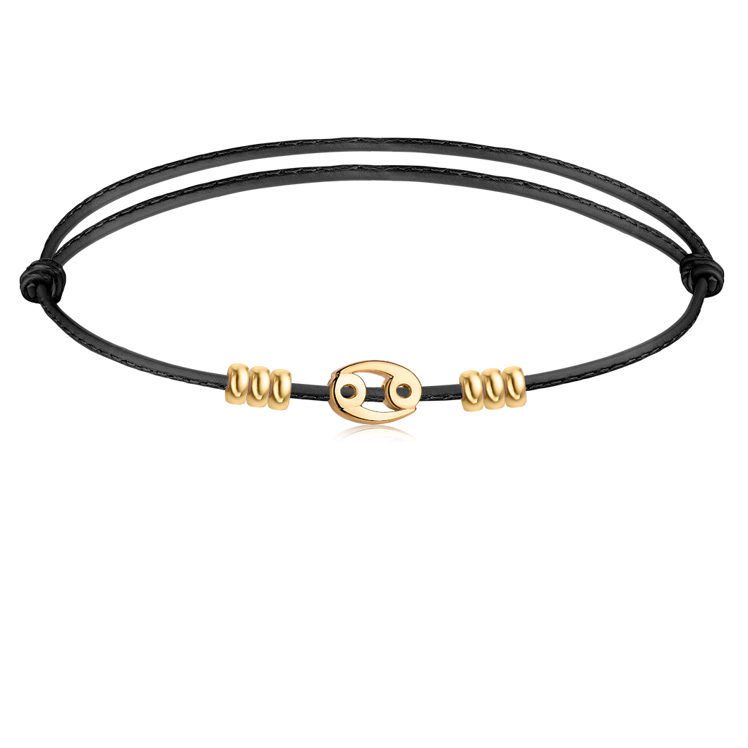 Znak zodiaku «Rak» na skórzanym rzemyku