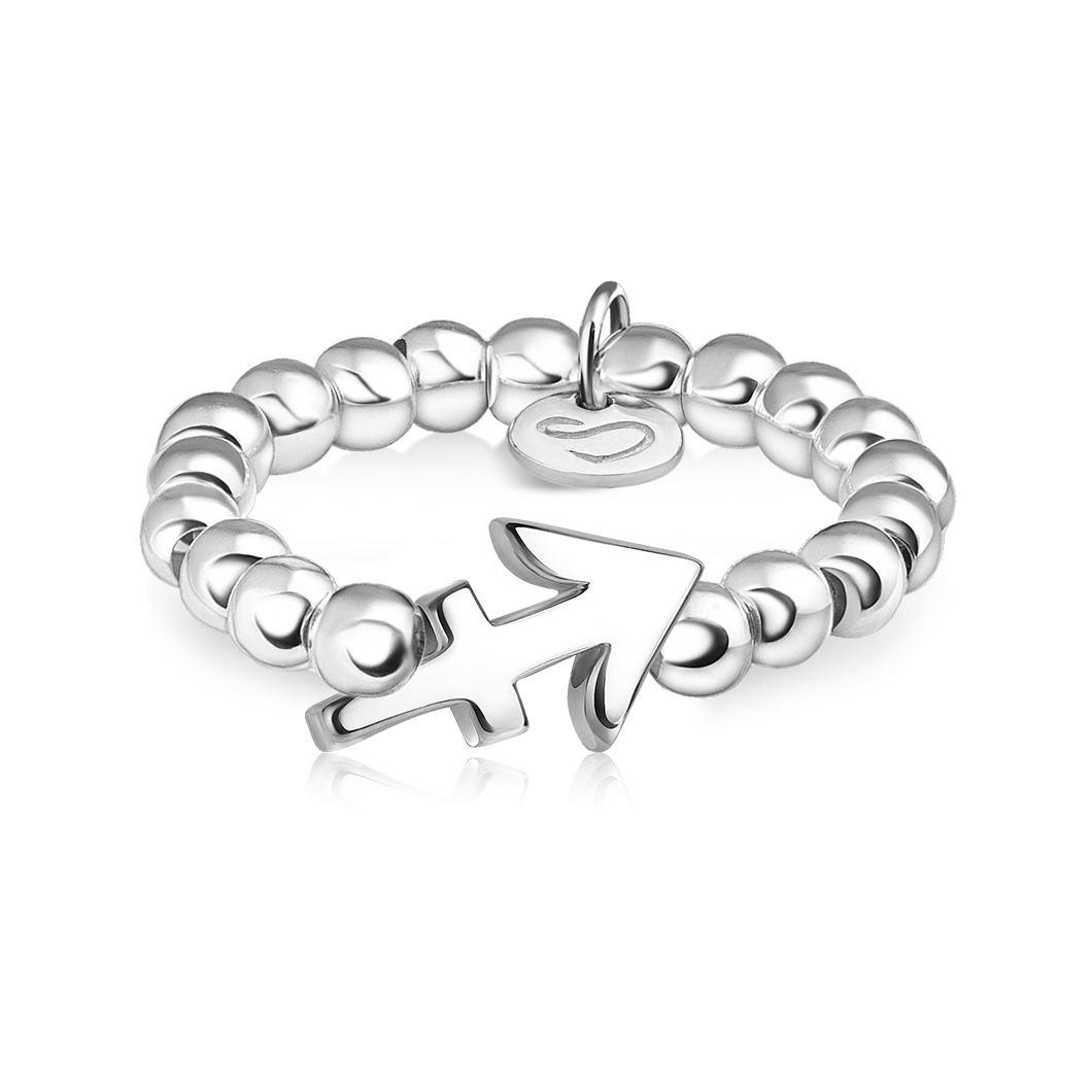 Pierścionek z koralikami znak zodiaku «Strzelec»