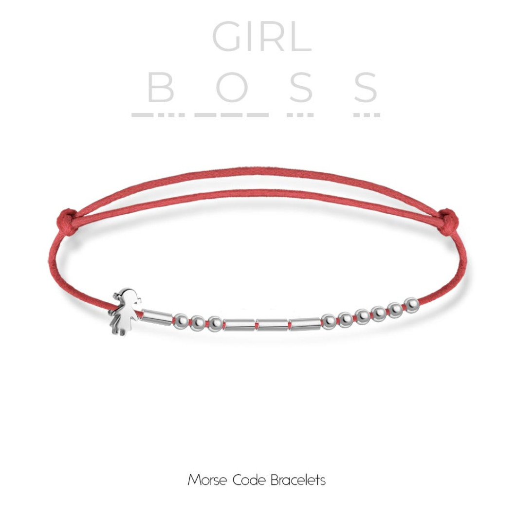 Bransoletka z napisem w alfabecie Morse'a «GIRL BOSS»