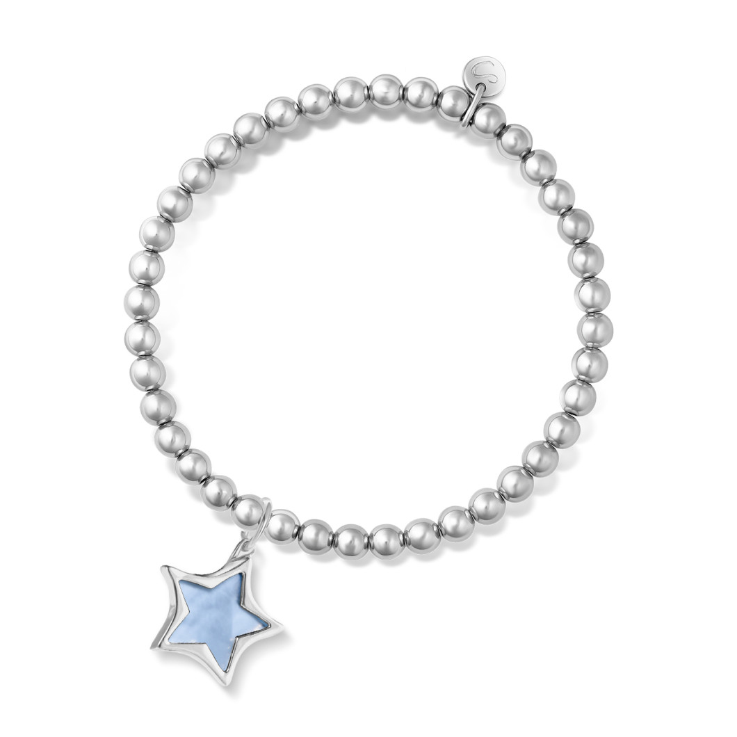 Bransoletka z koralików 4 mm z chalcedonem