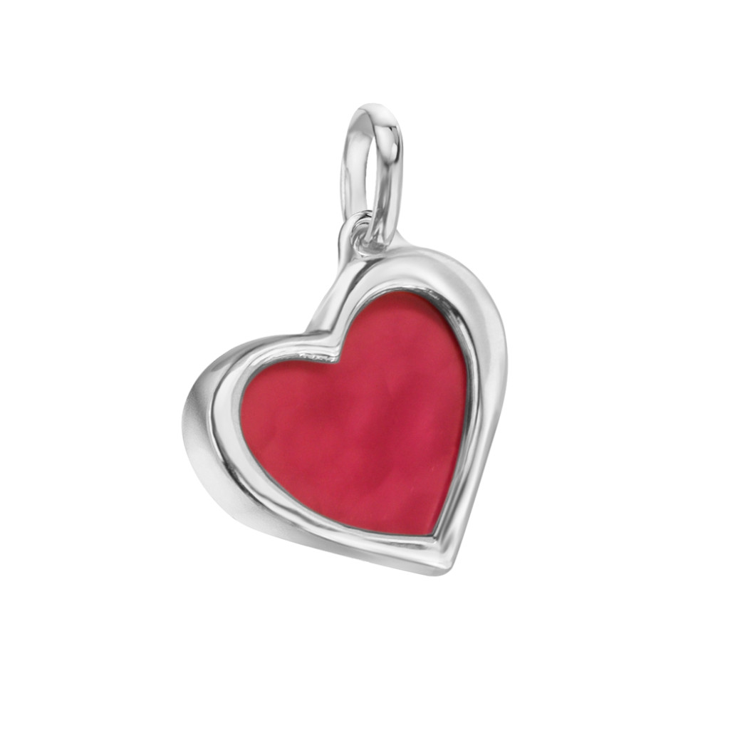 Choker «Serce» z czerwonym onykssem na linc