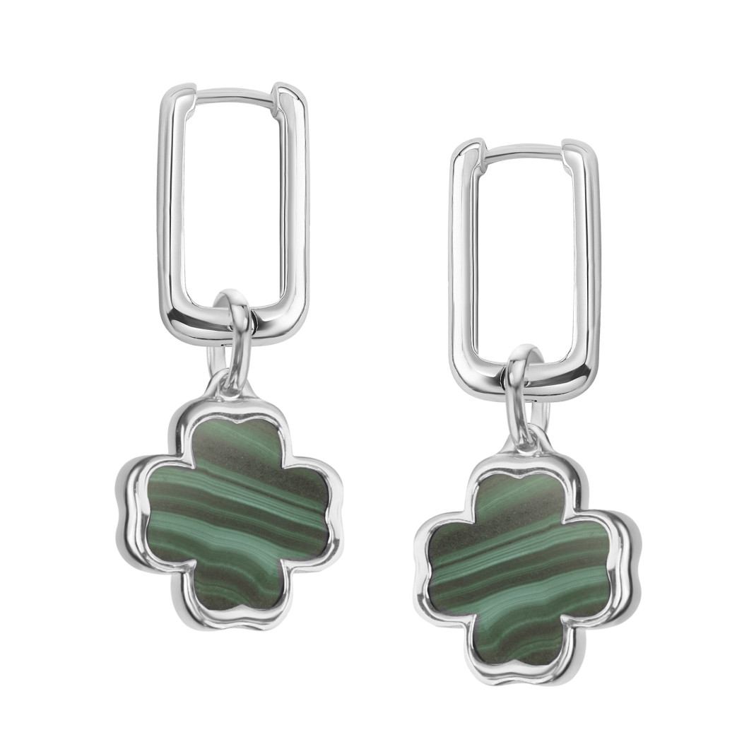 Kolczyki «Twins» mini z malachitem