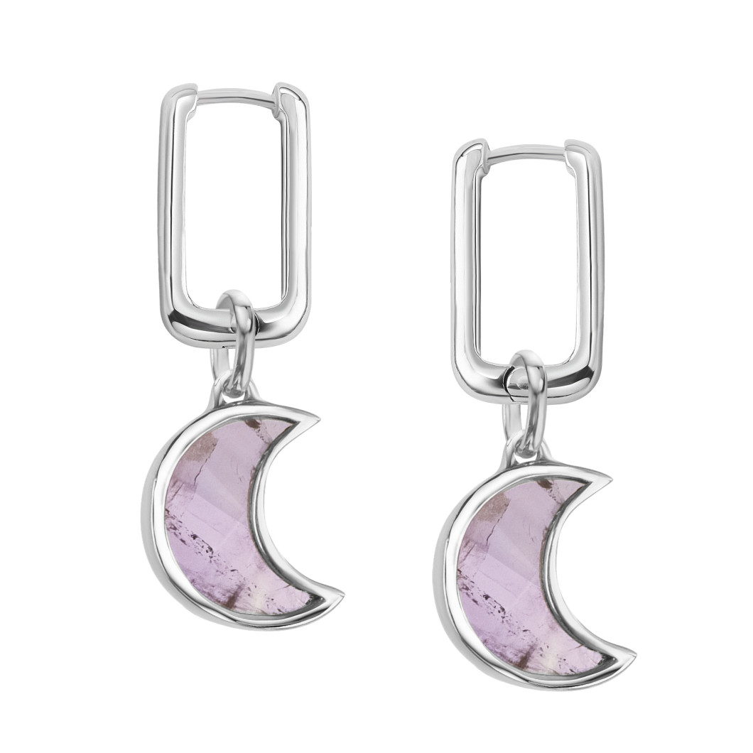 Kolczyki «Twins» mini z ametystem