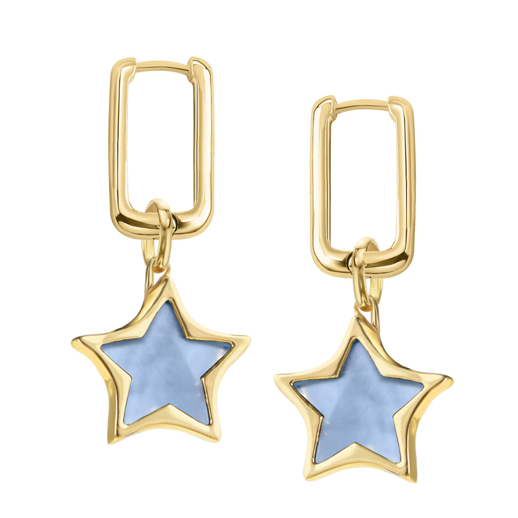 Kolczyki «Twins» mini z chalcedonem