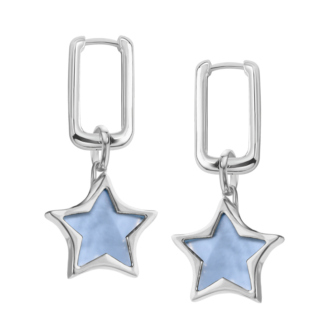 Kolczyki «Twins» mini z chalcedonem