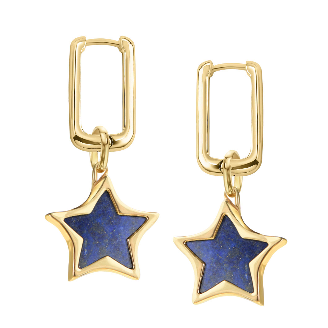 Kolczyki «Twins» mini z lazurytem
