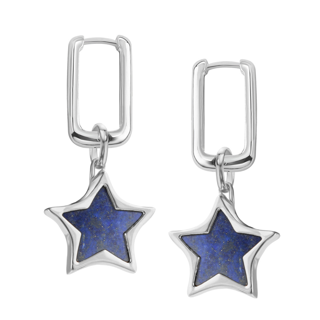 Kolczyki «Twins» mini z lazurytem