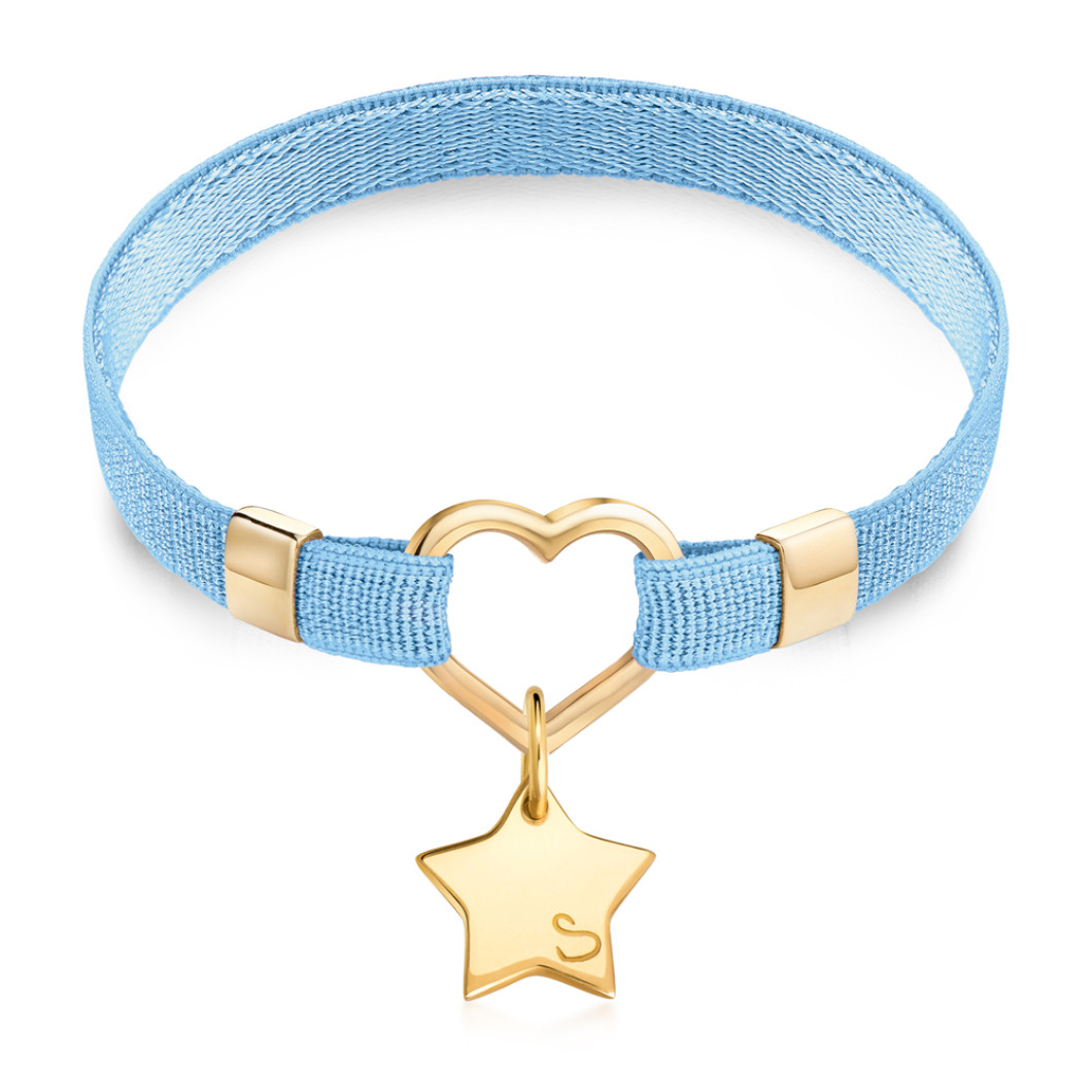 Bransoletka «Polo Heart» na wstążce z zawieszką «Gwiazda mini»