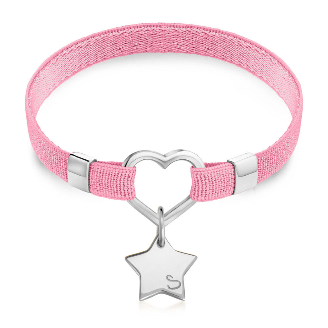 Bransoletka «Polo Heart» na wstążce z zawieszką «Gwiazda mini»