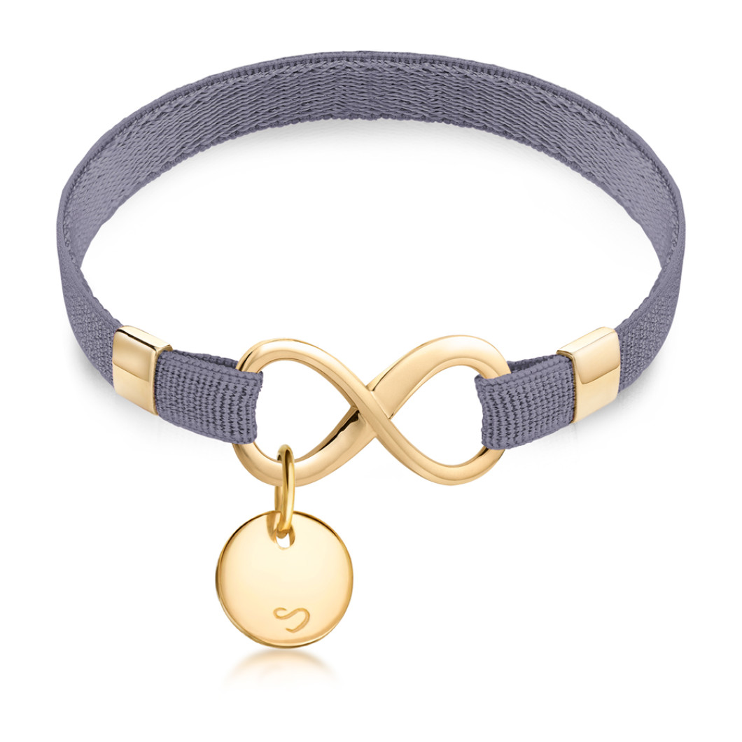 Bransoletka «Polo Infinity» na wstążce z zawieszką «Koło mini»