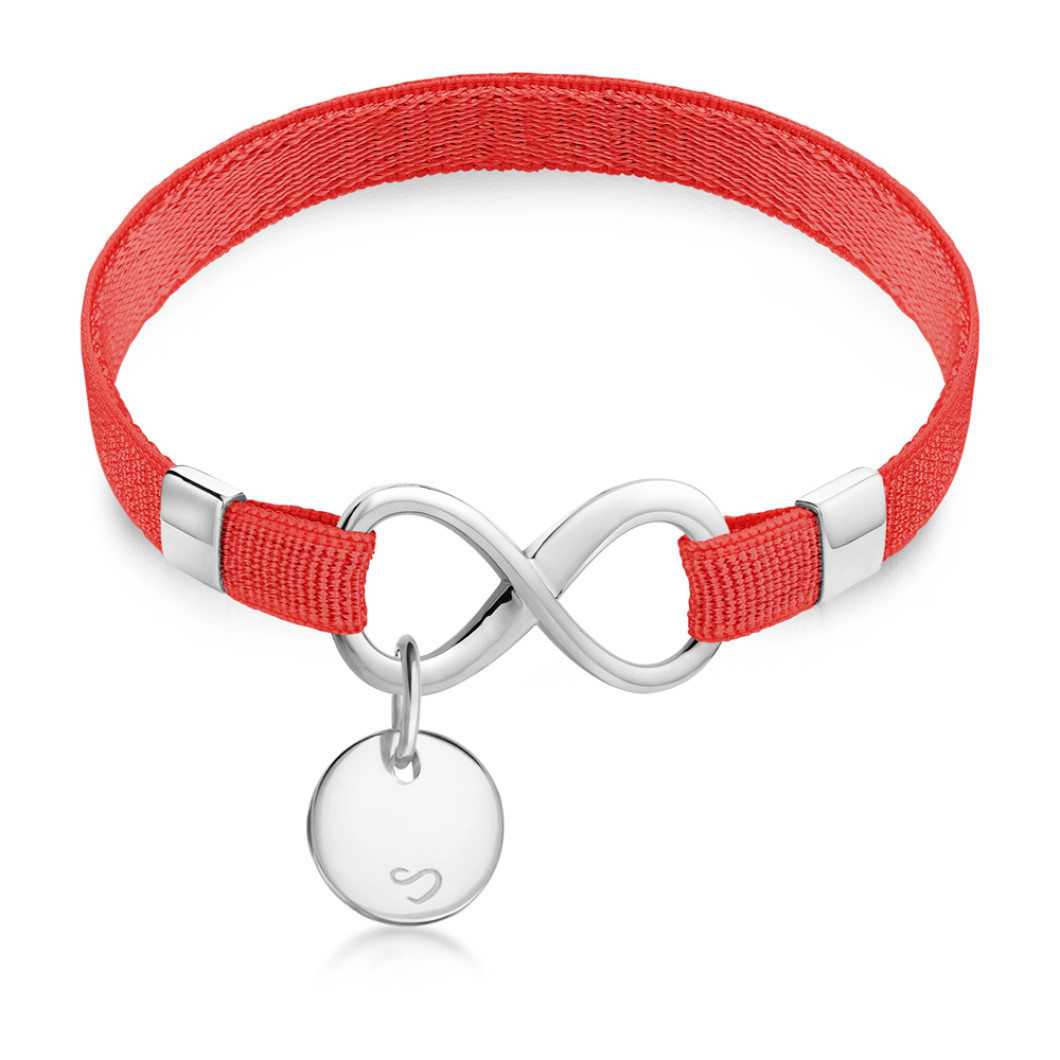 Bransoletka «Polo Infinity» na wstążce z zawieszką «Koło mini»