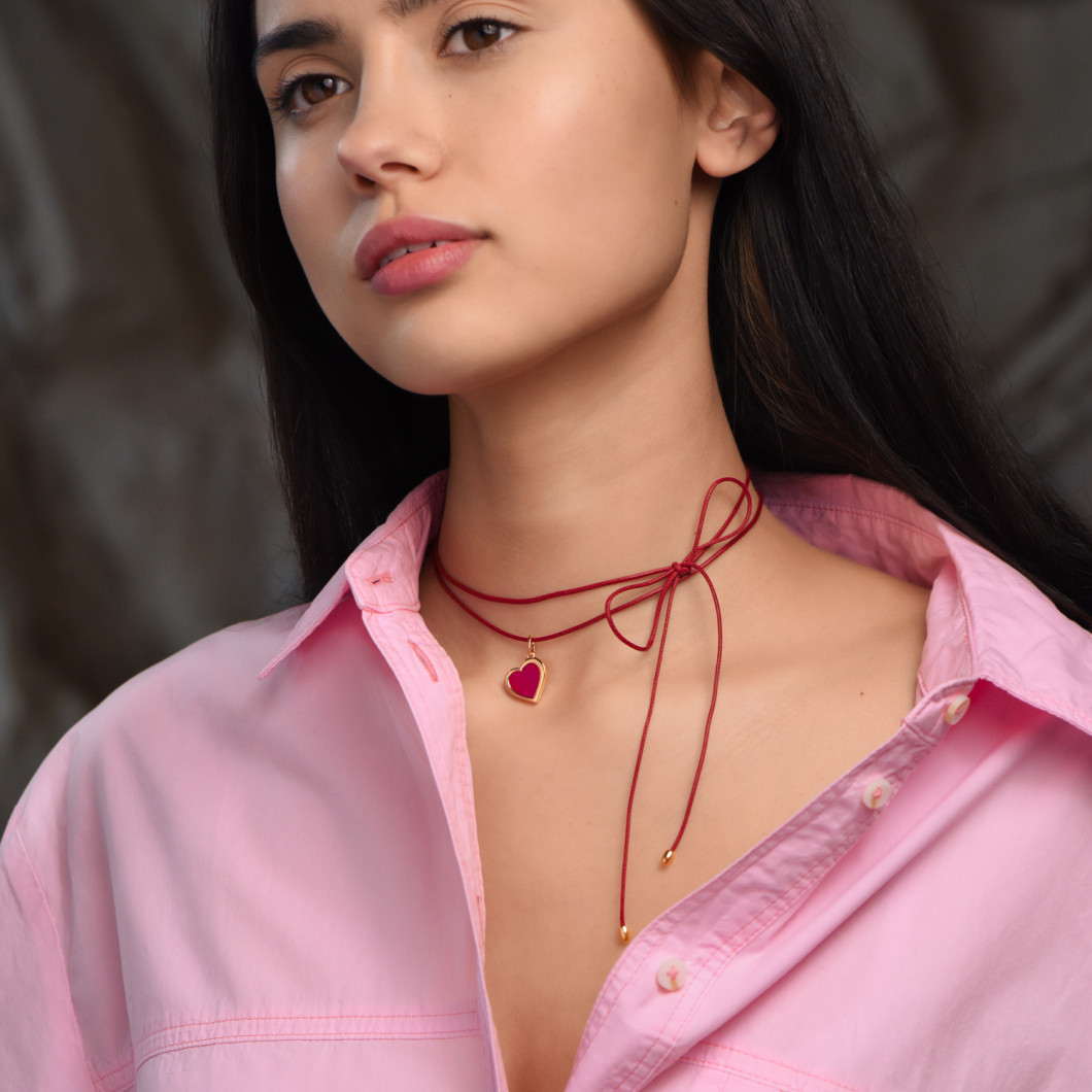 Choker «Duże serce» na lince