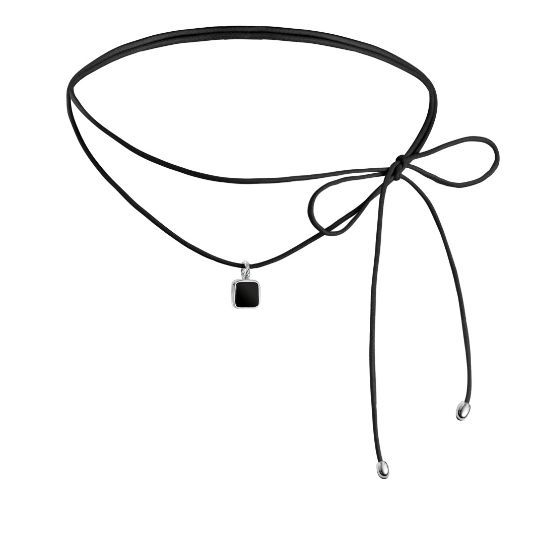 Choker «Peano» z czarnym onykssem na lince