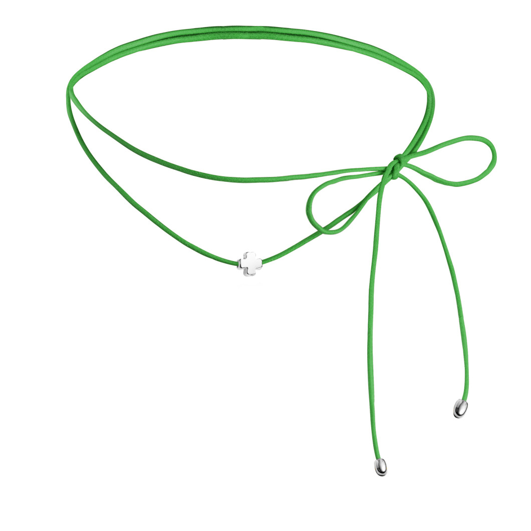 Choker z charmssem «Koniczynka» na lince