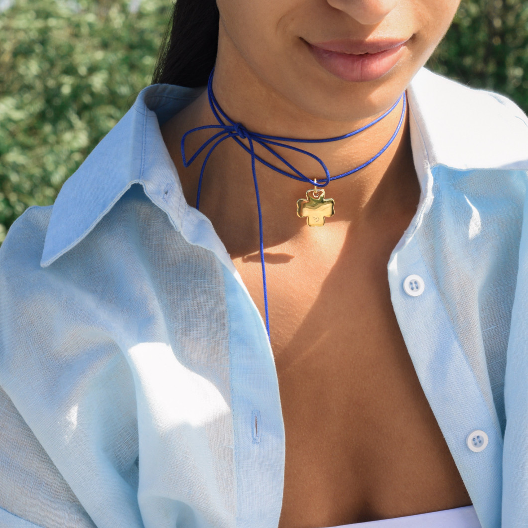 Choker «Koniczynka» na lince
