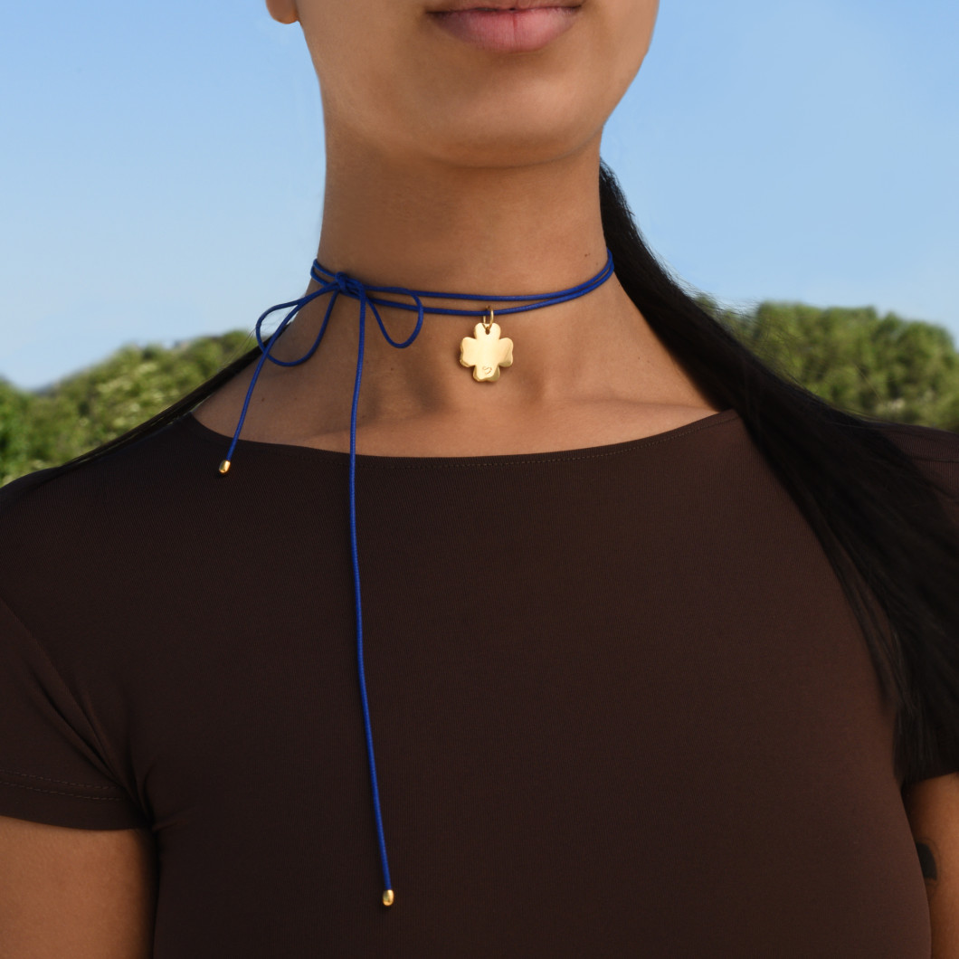 Choker «Koniczynka» na lince