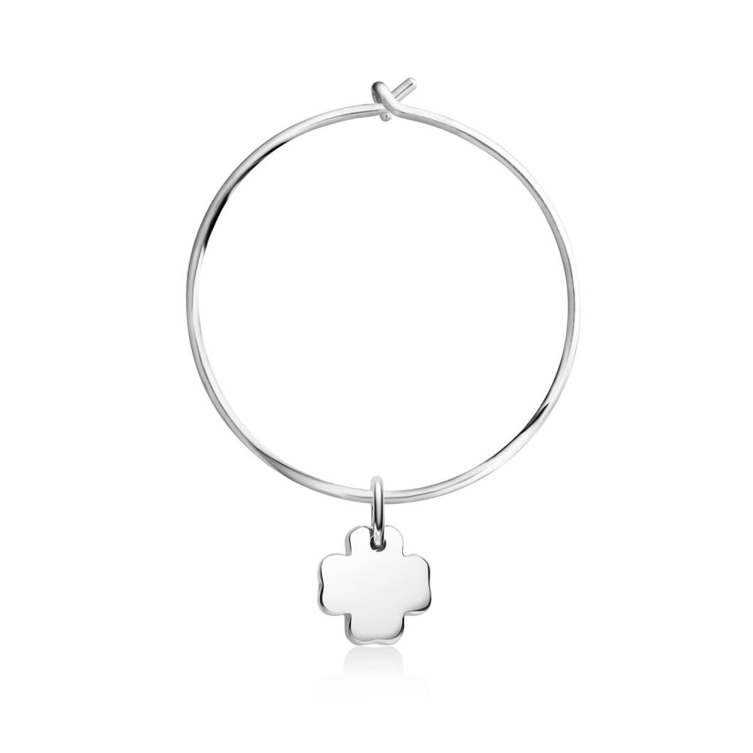 Kolczyki Kongo z zawieszkami charms «Serduszko» i «Koniczynka»