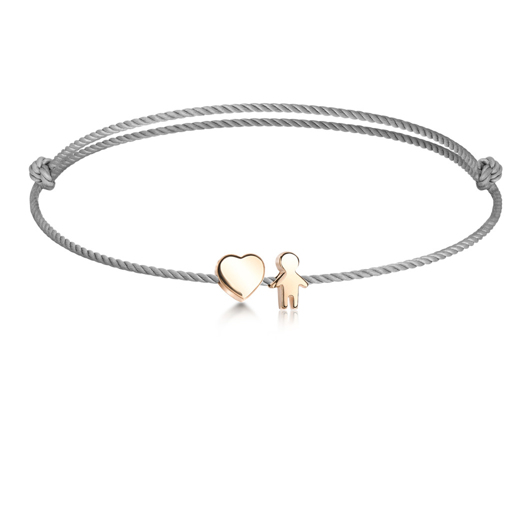 Bransoletka z charms «Chłopczyk i serce»
