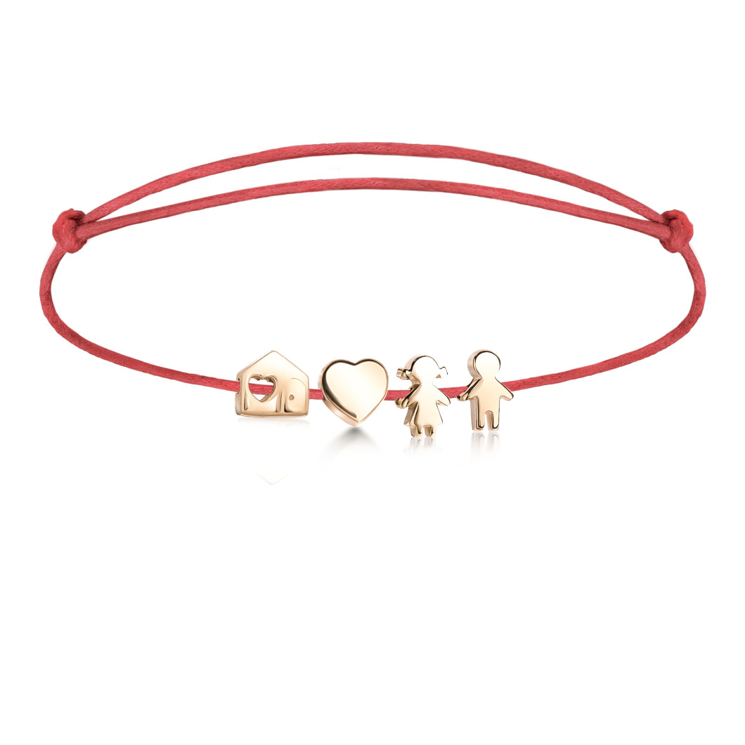 Bransoletka z zestawem charms «Miejsce na szczęście»