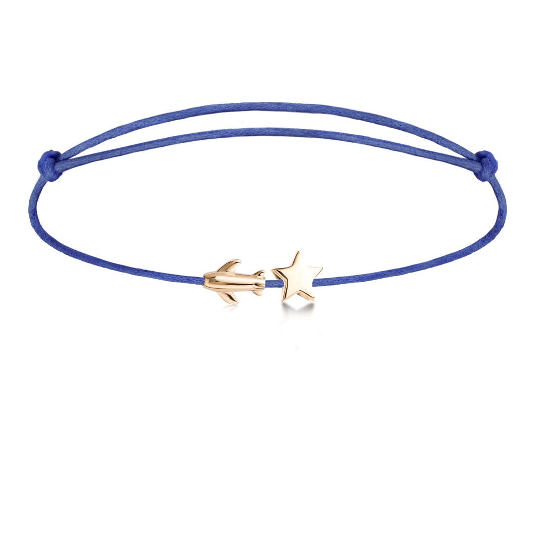 Bransoletka z charms «Samolocik» i «Gwiazdka»