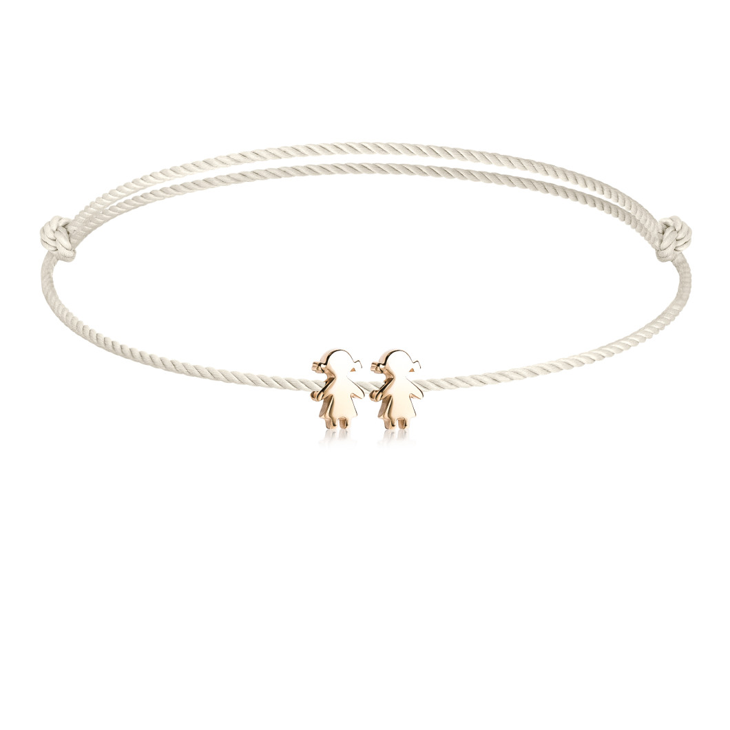 Bransoletka z charms «Dwie dziewczynki»
